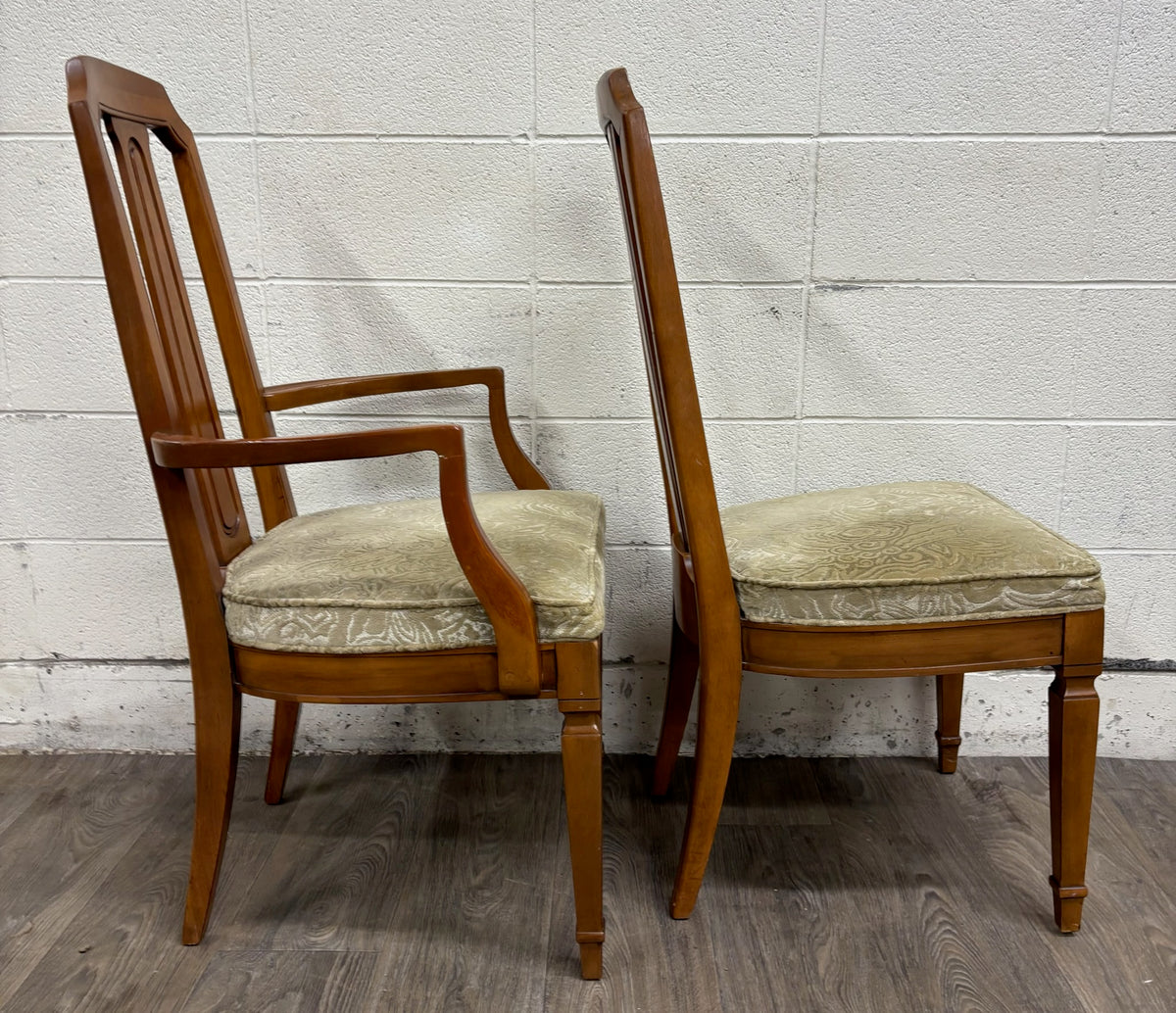 Vintage Mid Century Modern or Regency / Neoclassical Style Dining Chairs - Pair