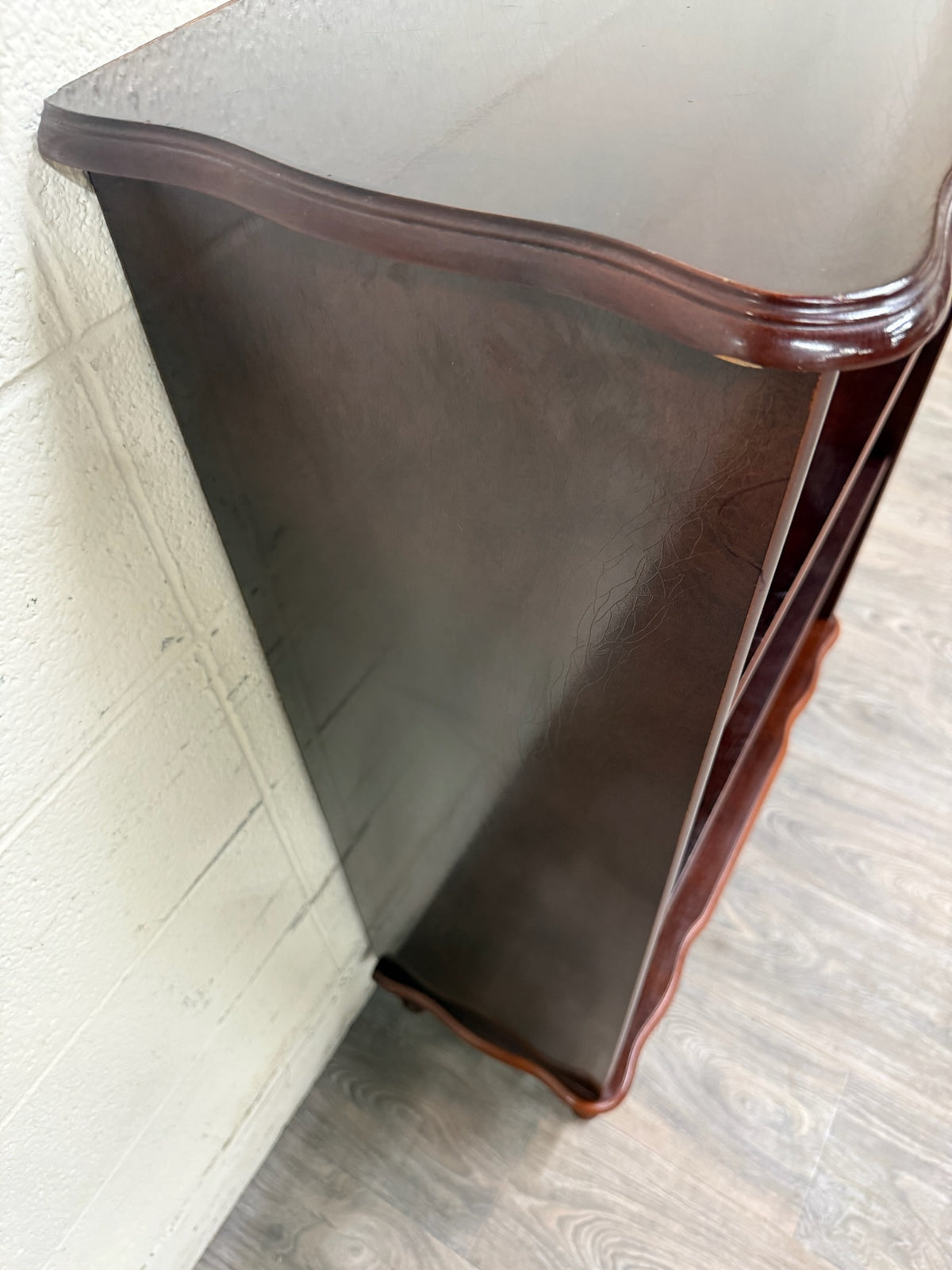 Vintage Queen Anne Style Mahogany Bookshelf Bookcase