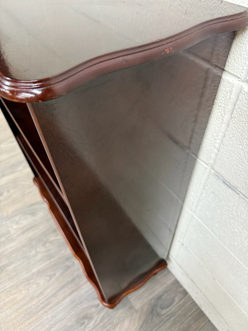 Vintage Queen Anne Style Mahogany Bookshelf Bookcase