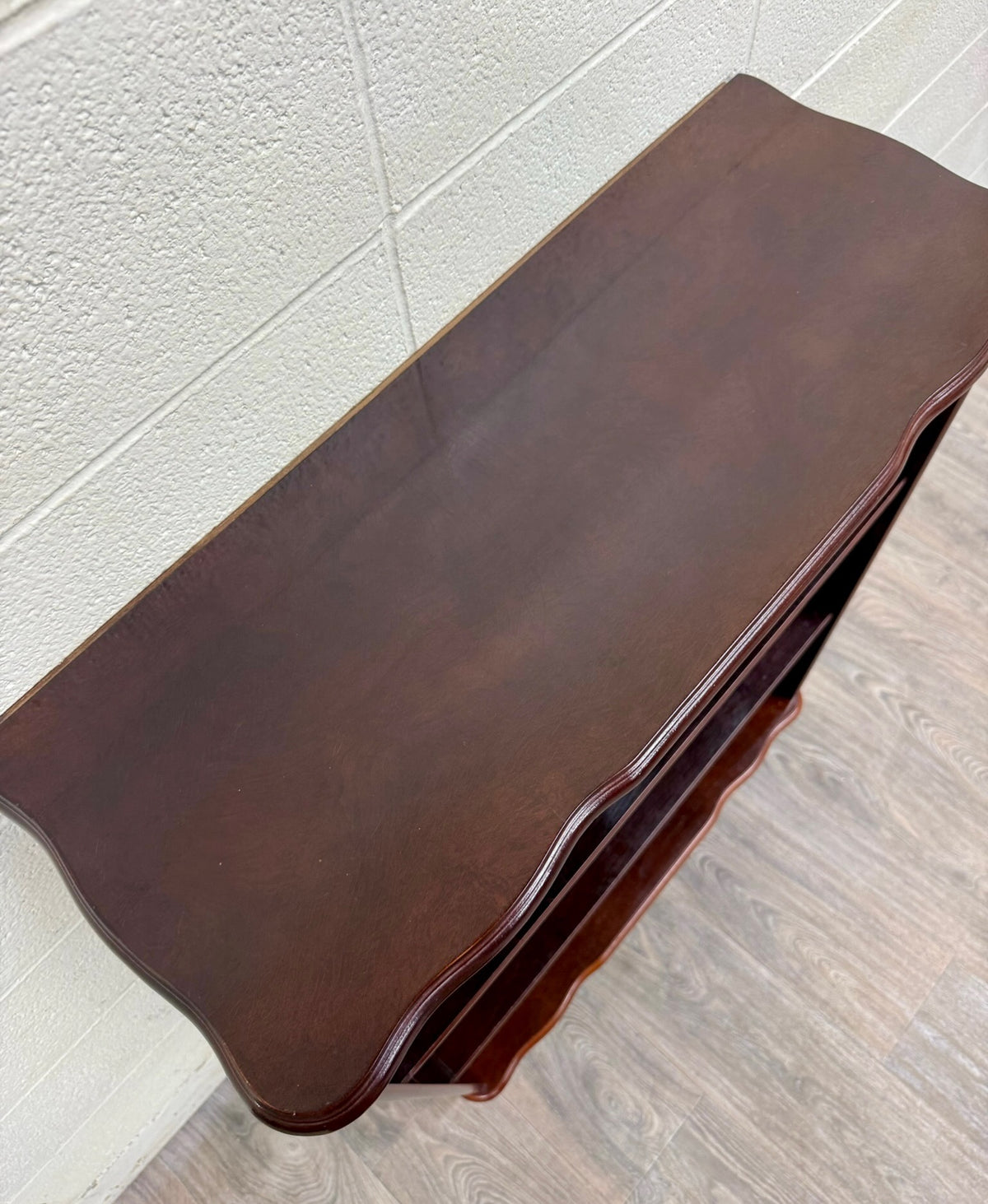 Vintage Queen Anne Style Mahogany Bookshelf Bookcase