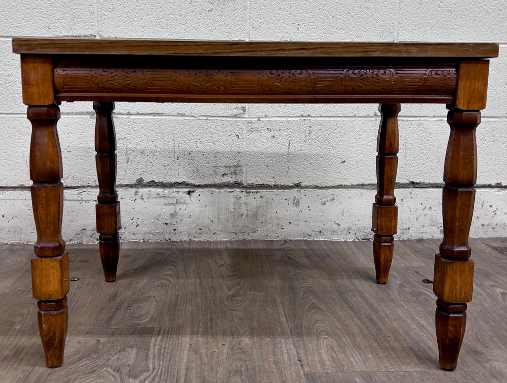 Vintage Jacobean Revival Style Coffee Table Side Table End Table