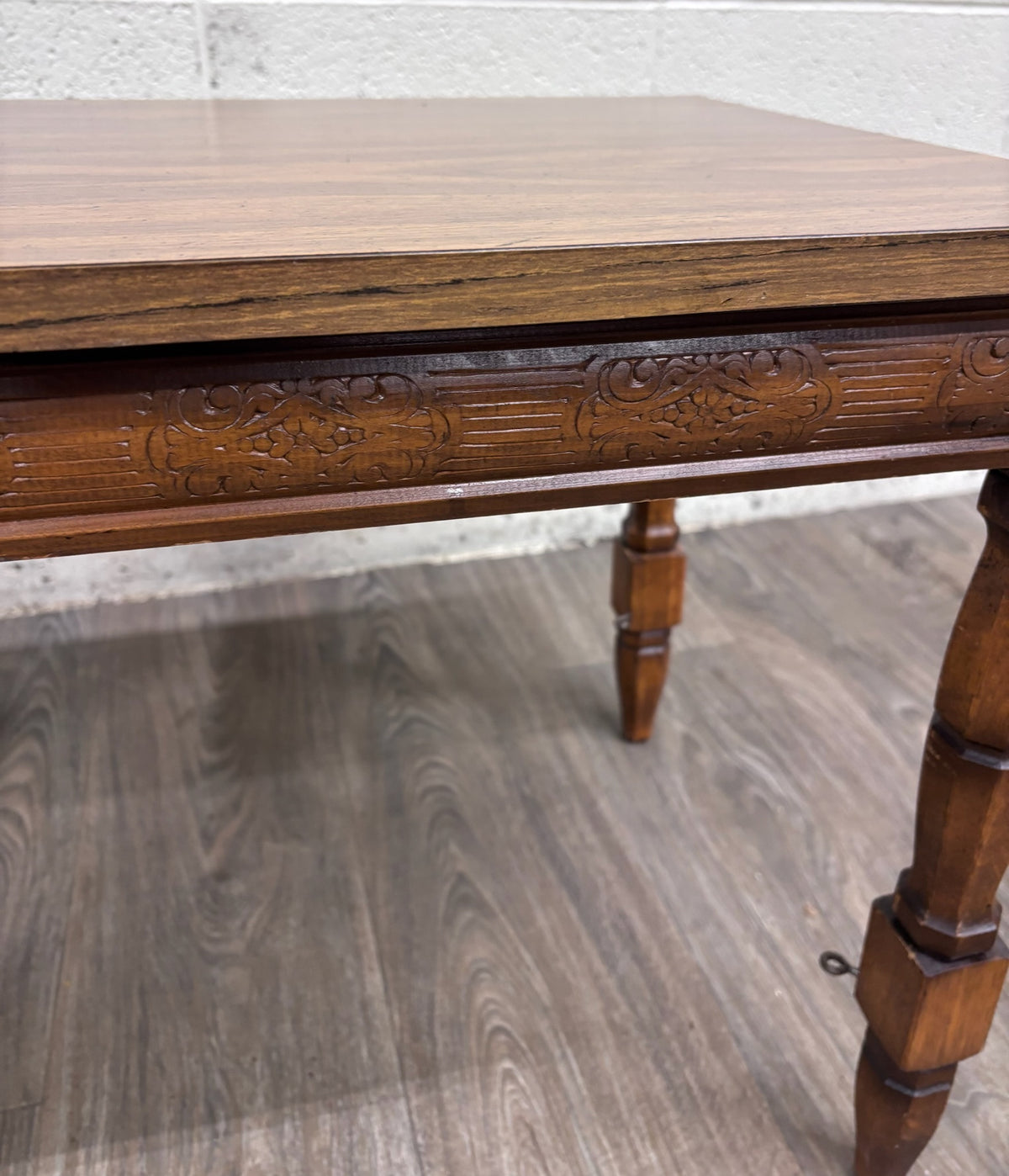 Vintage Jacobean Revival Style Coffee Table Side Table End Table