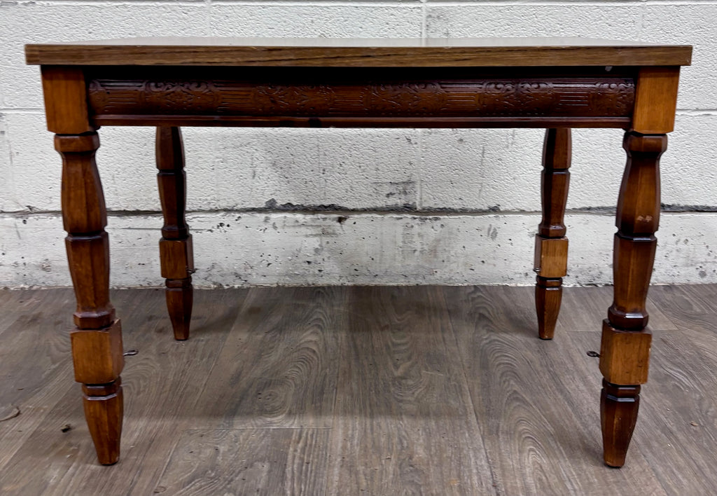 Vintage Jacobean Revival Style Coffee Table Side Table End Table