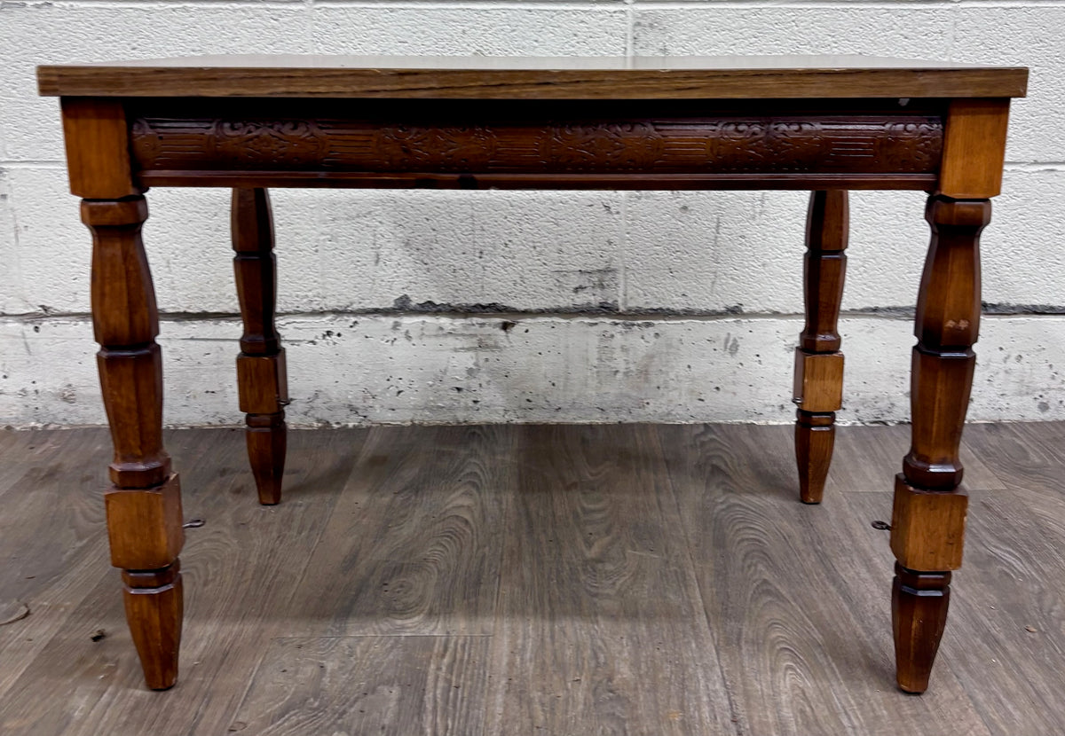 Vintage Jacobean Revival Style Coffee Table Side Table End Table