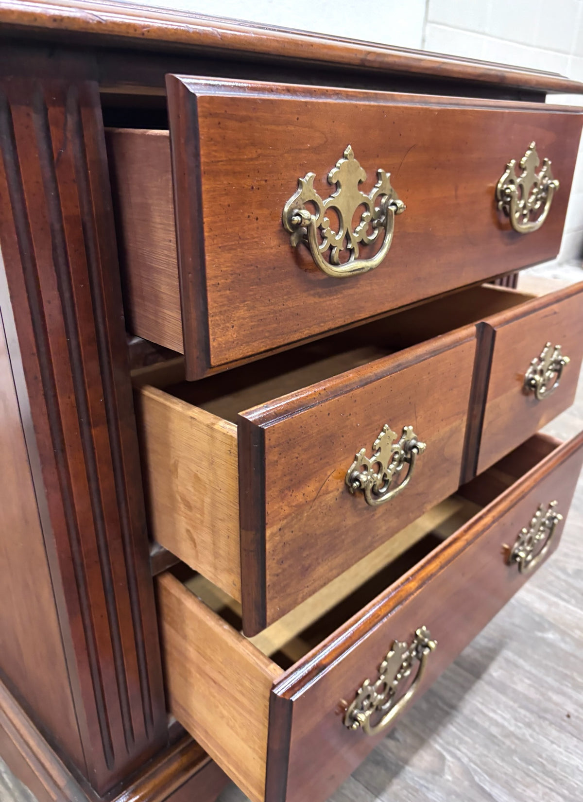 Vintage Broyhill Premier Four Drawer Bachelor’s Chest Nightstand