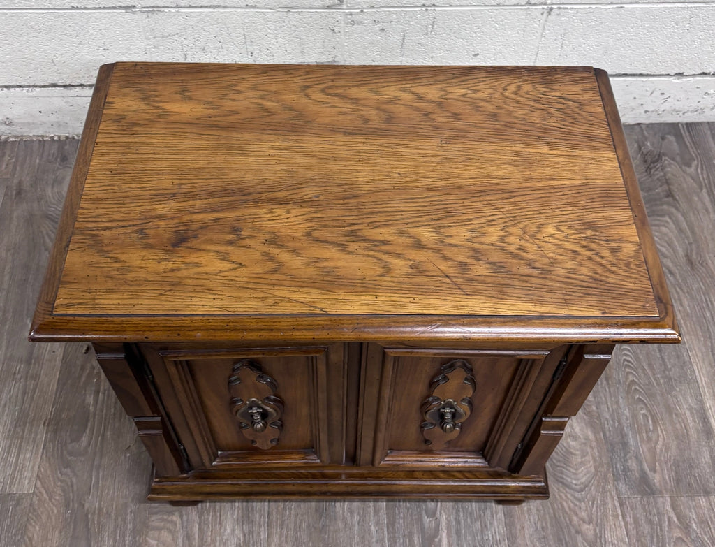Vintage Mediterranean / Spanish Revival Style Nightstand Bedside End Cabinet