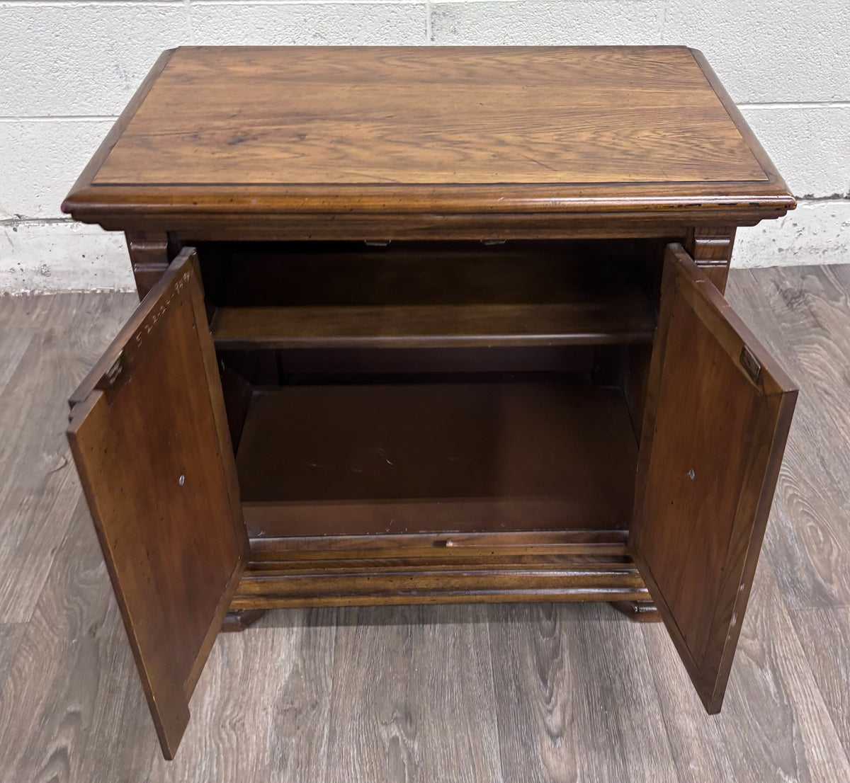 Vintage Mediterranean / Spanish Revival Style Nightstand Bedside End Cabinet