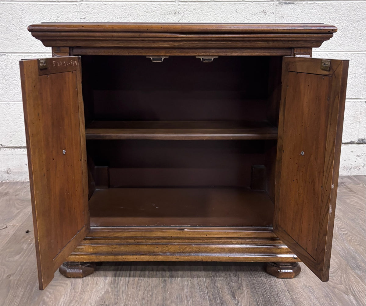 Vintage Mediterranean / Spanish Revival Style Nightstand Bedside End Cabinet