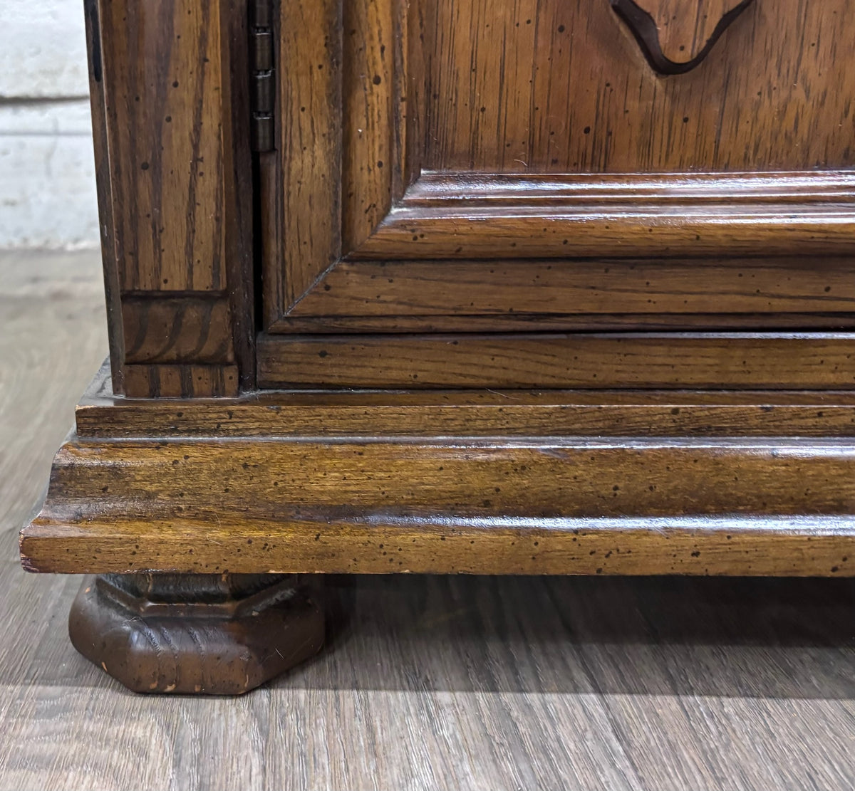 Vintage Mediterranean / Spanish Revival Style Nightstand Bedside End Cabinet