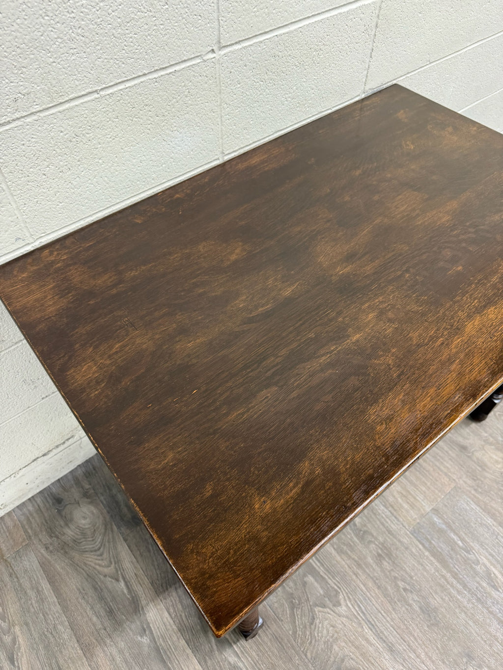 Antique Stickley Bros Barley Twist Oak Library Table with Drawer
