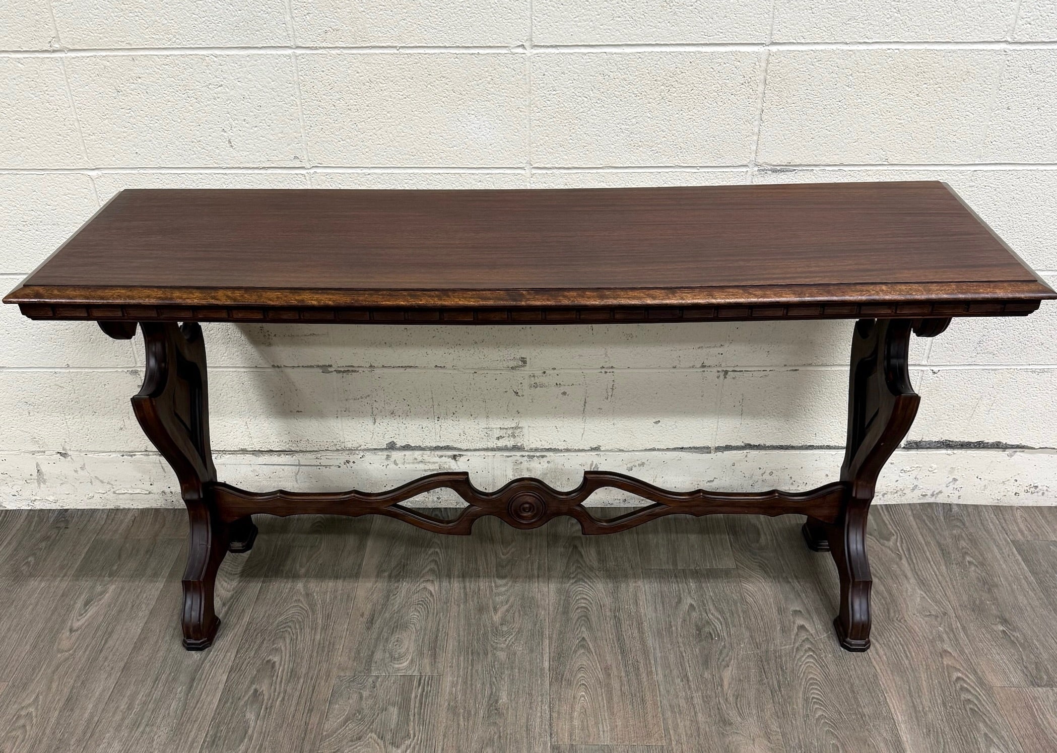 Vintage Tudor or Spanish Revival Style Sofa Table Console Table Hall Table