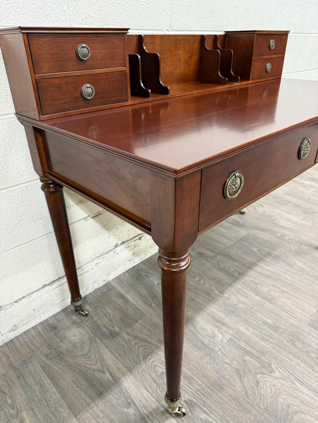 Vintage Bombay Company English or Georgian Revival Style Mahogany Writing Desk