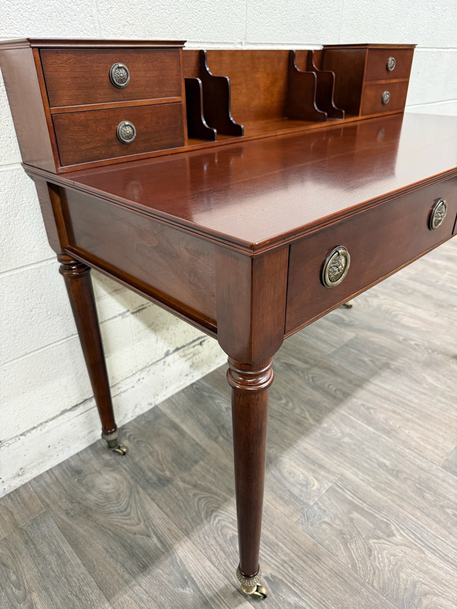 Vintage Bombay Company English or Georgian Revival Style Mahogany Writing Desk