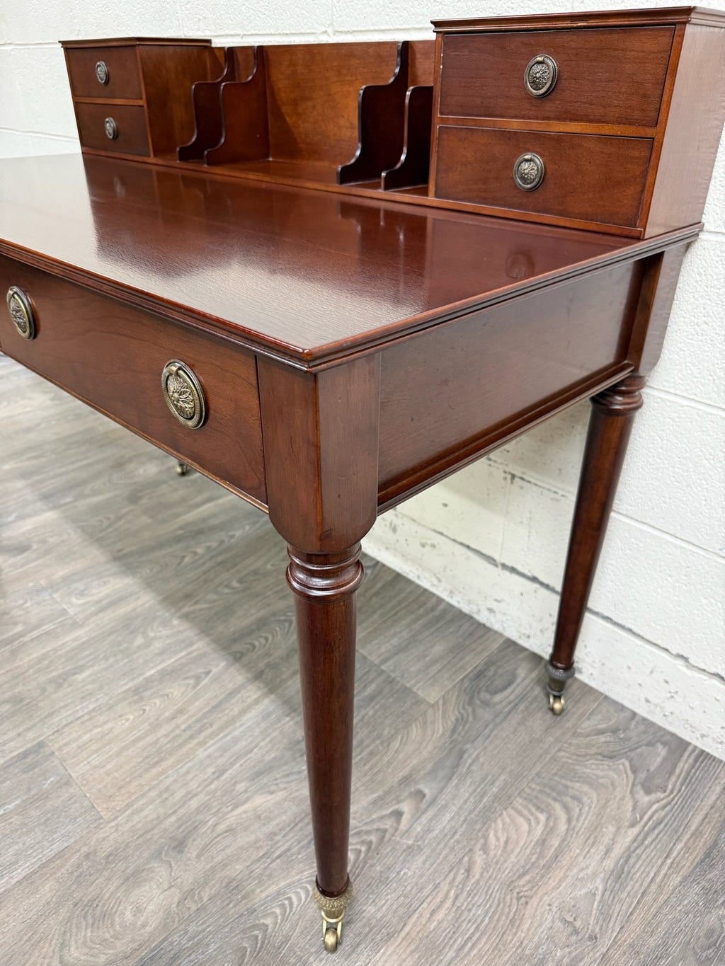 Vintage Bombay Company English or Georgian Revival Style Mahogany Writing Desk