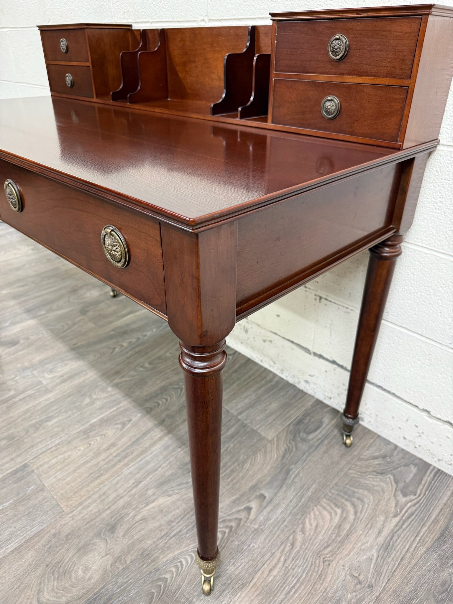 Vintage Bombay Company English or Georgian Revival Style Mahogany Writing Desk