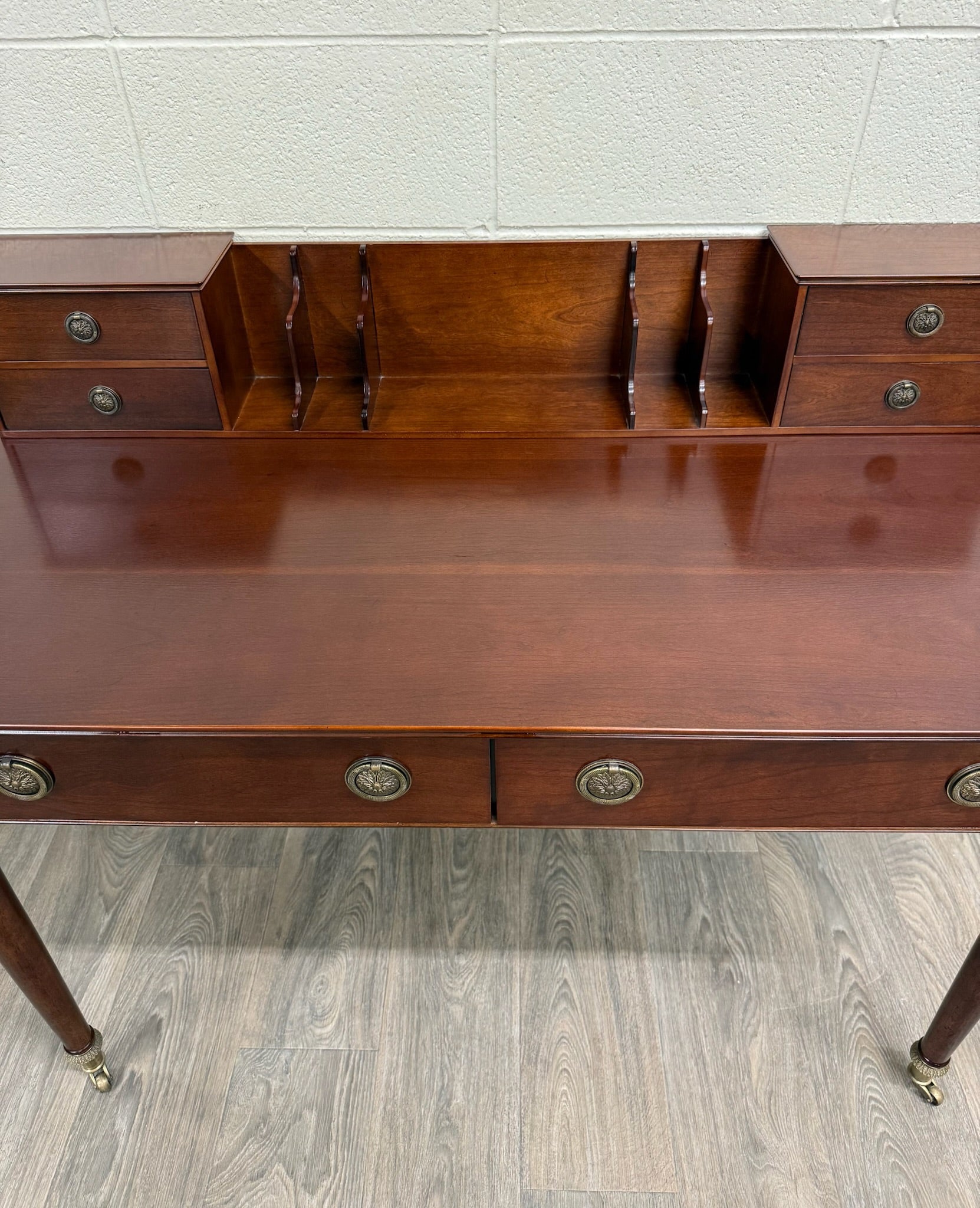 Vintage Bombay Company English or Georgian Revival Style Mahogany Writing Desk