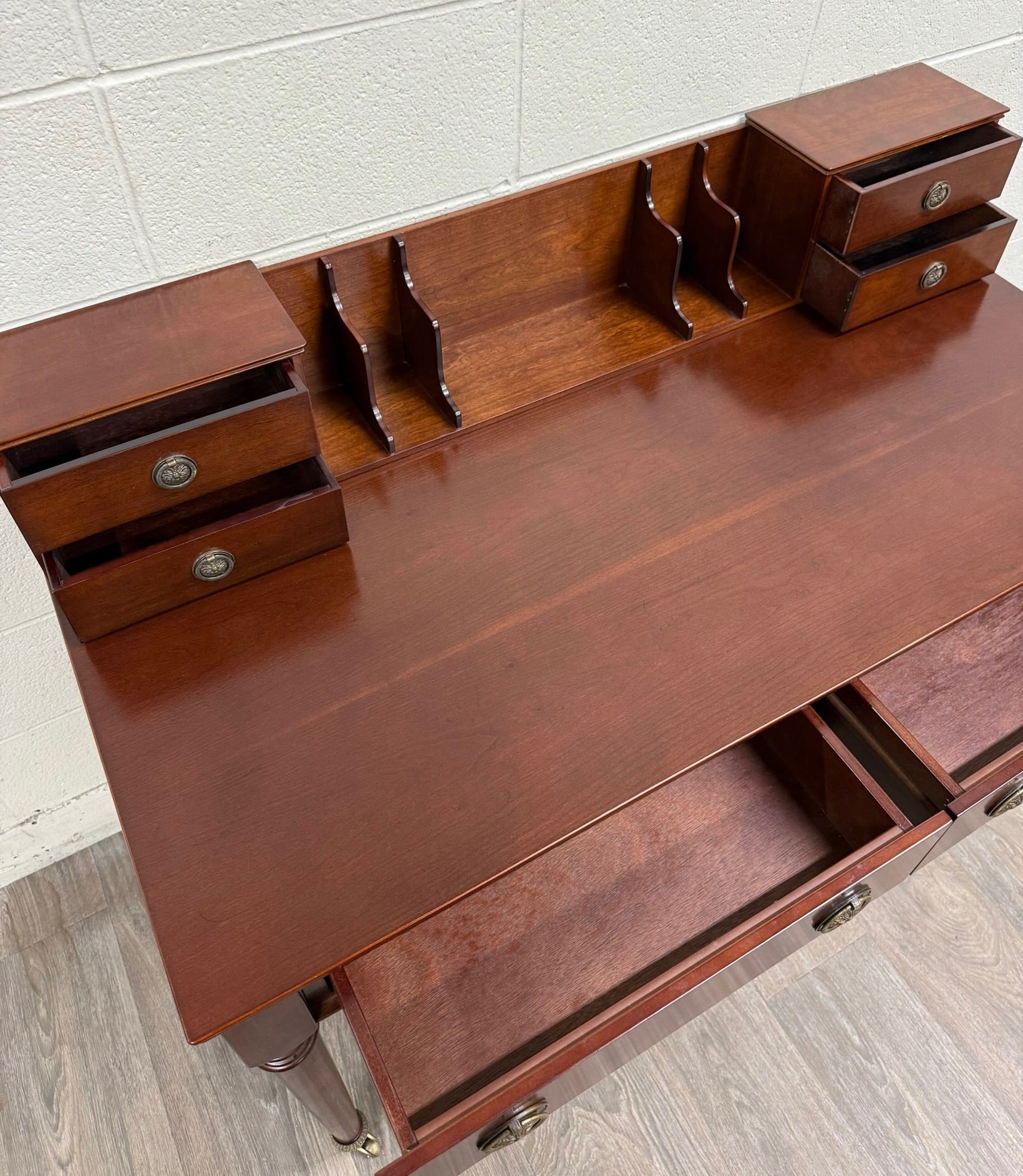 Vintage Bombay Company English or Georgian Revival Style Mahogany Writing Desk