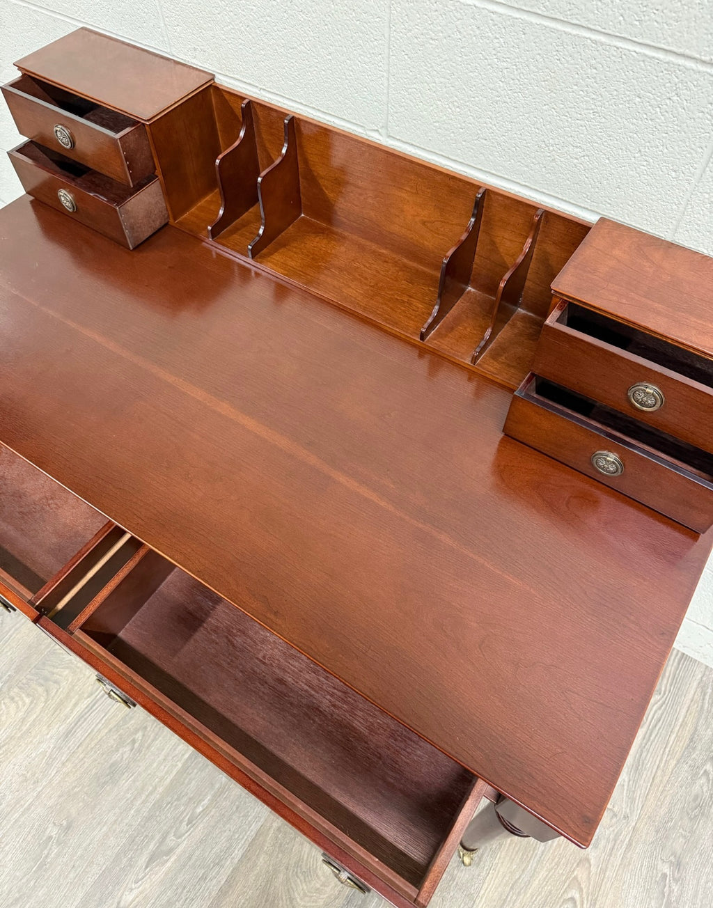 Vintage Bombay Company English or Georgian Revival Style Mahogany Writing Desk