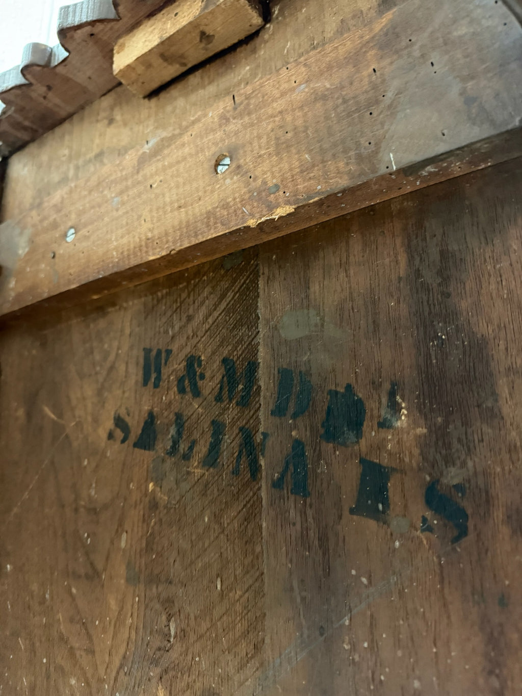 Antique W & M Salmans Victorian Eastlake Carved Oak Trestle Base Library Table