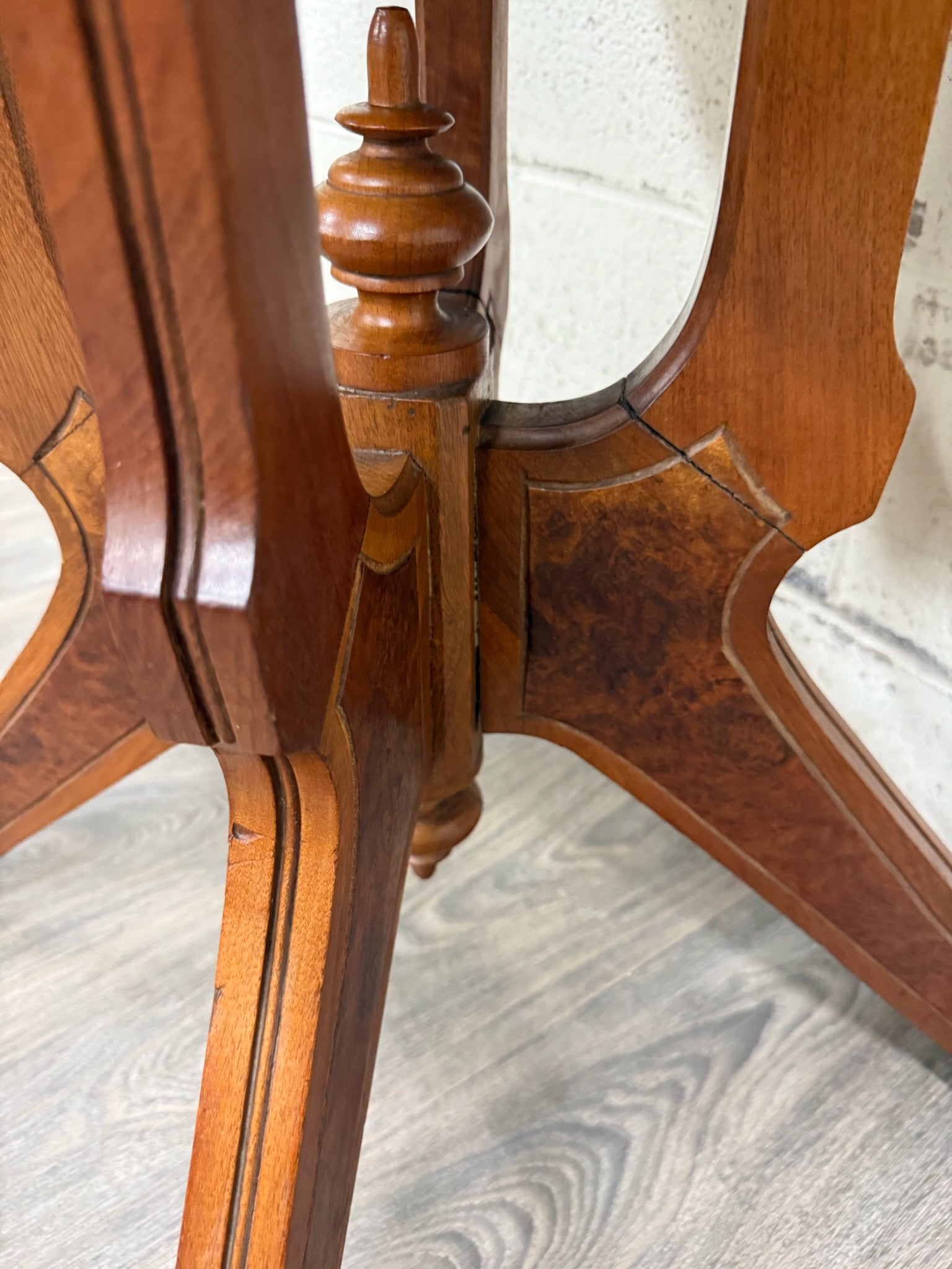 Antique Late 19th Century Victorian Eastlake Walnut Parlor Table