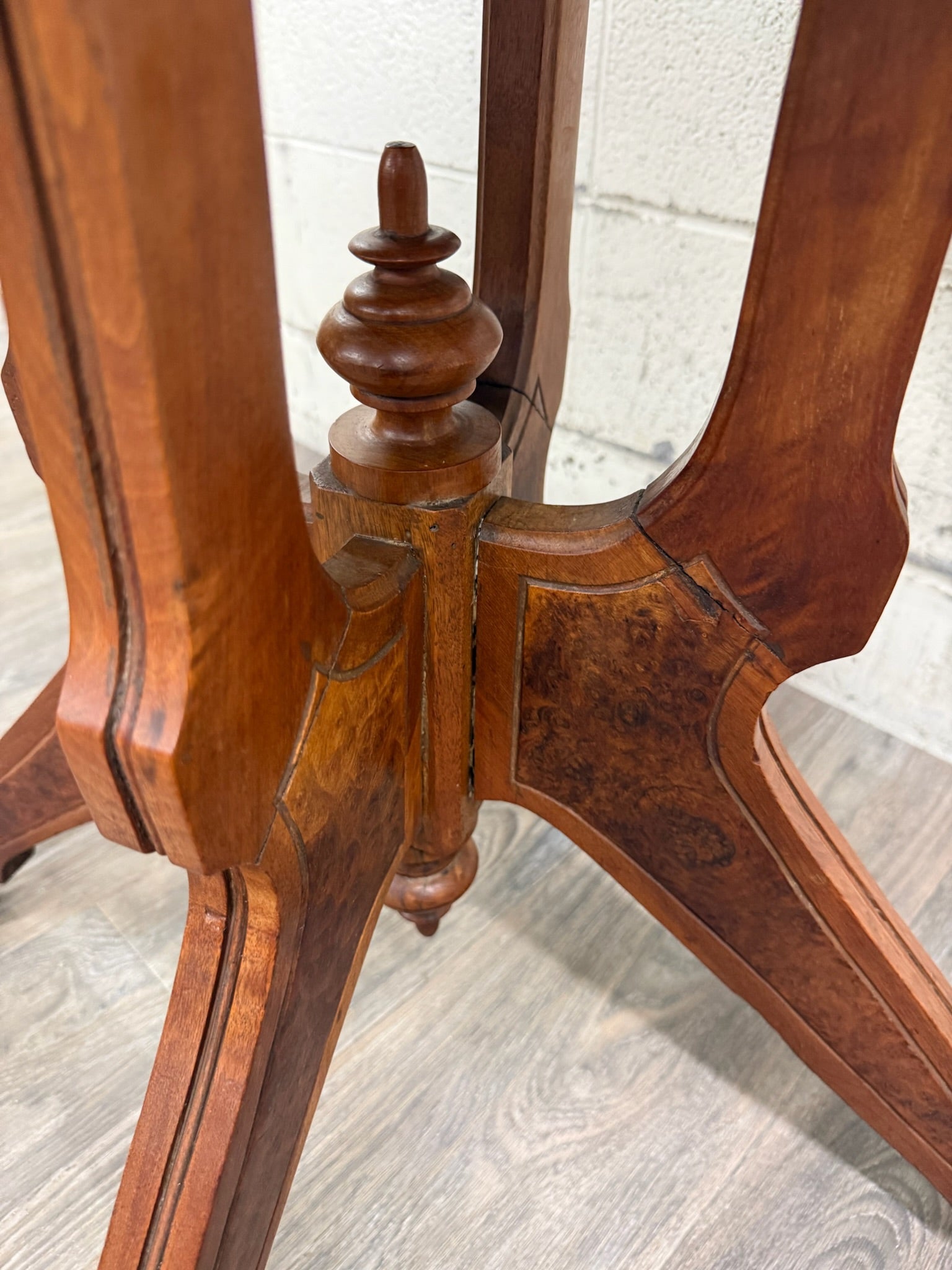 Antique Late 19th Century Victorian Eastlake Walnut Parlor Table