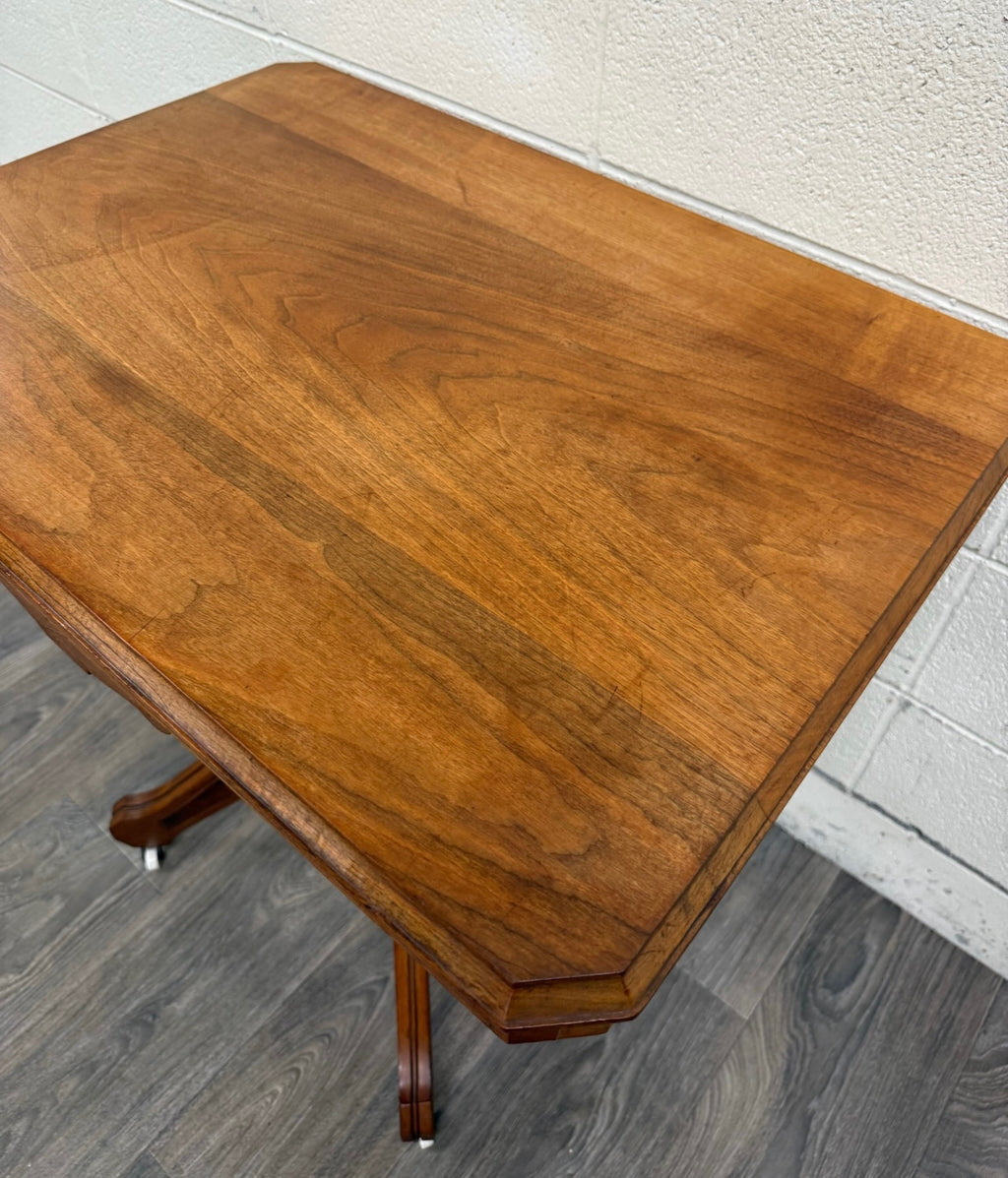Antique Late 19th Century Victorian Eastlake Walnut Parlor Table