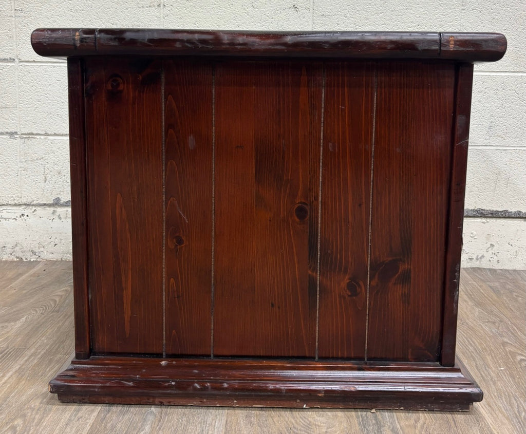 Vintage Ethan Allen Early American Style Solid Pine Dry Sink Bedside Cabinet