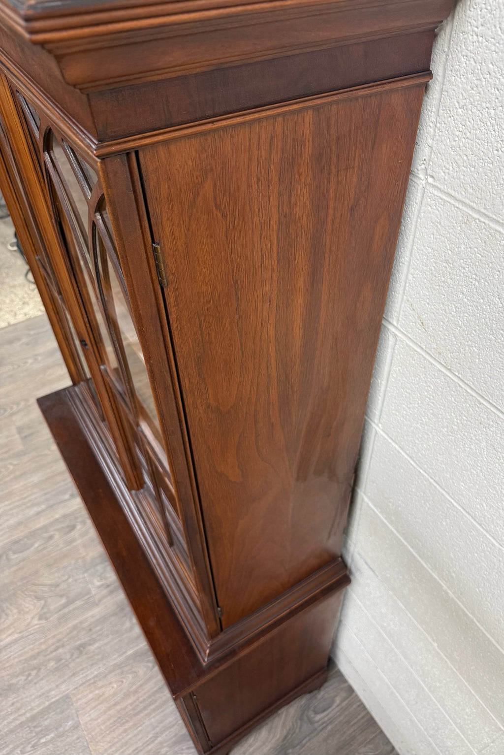 Vintage Georgian Style Mahogany Bookcase Cabinet China Cabinet