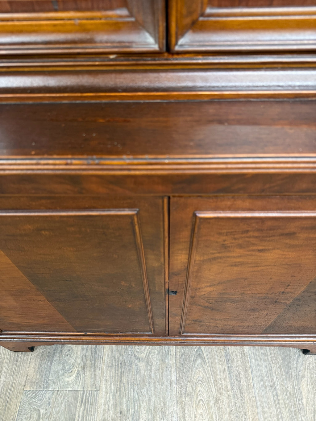 Vintage Georgian Style Mahogany Bookcase Cabinet China Cabinet