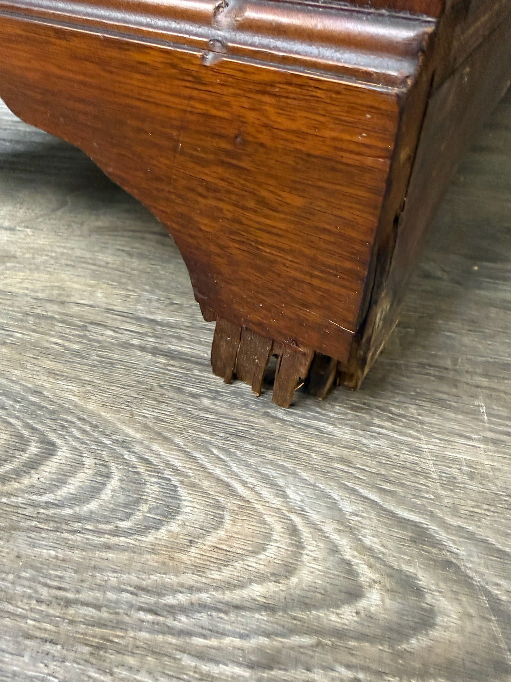 Antique Victorian Eastlake Hall or Entry Pier Mirror with Tennessee Red Marble