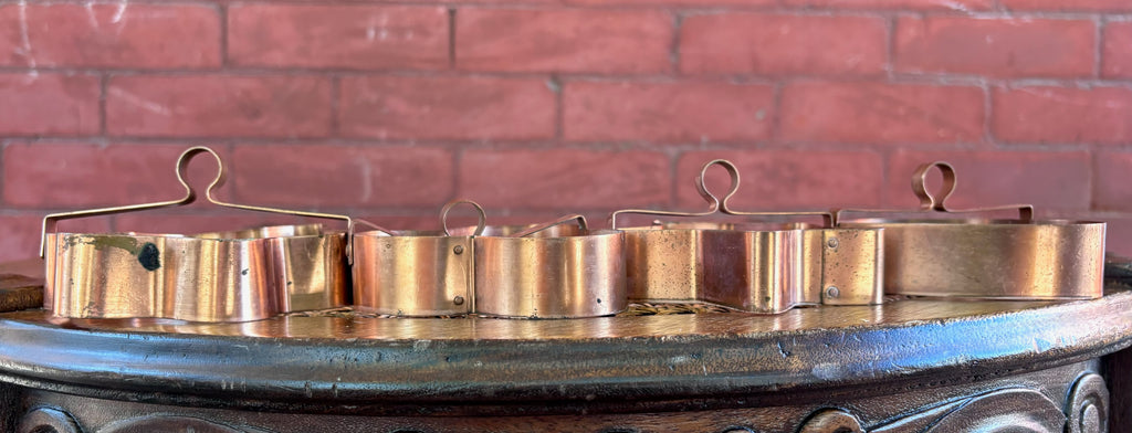 Vintage Solid Copper Cookie Cutters - Set of 4