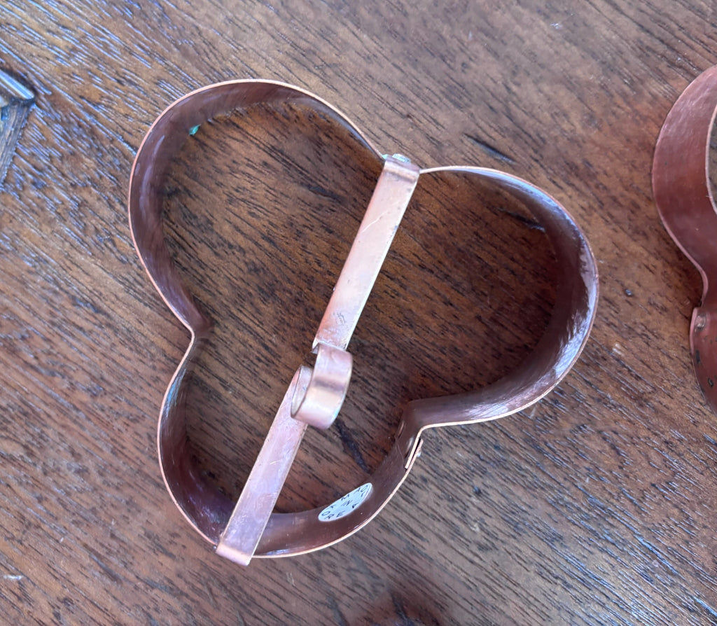 Vintage Solid Copper Cookie Cutters - Set of 4