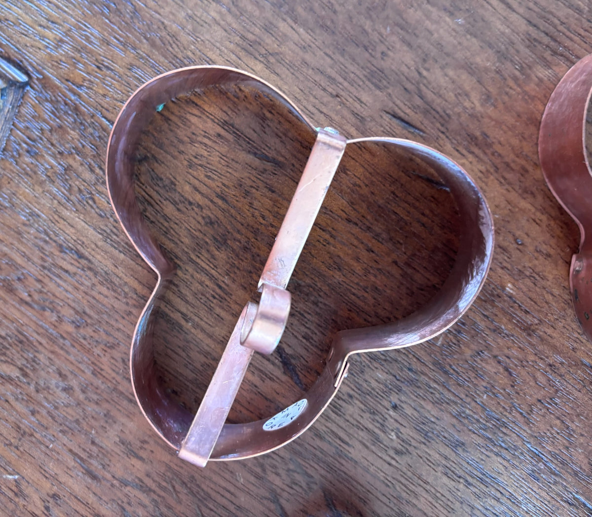 Vintage Solid Copper Cookie Cutters - Set of 4