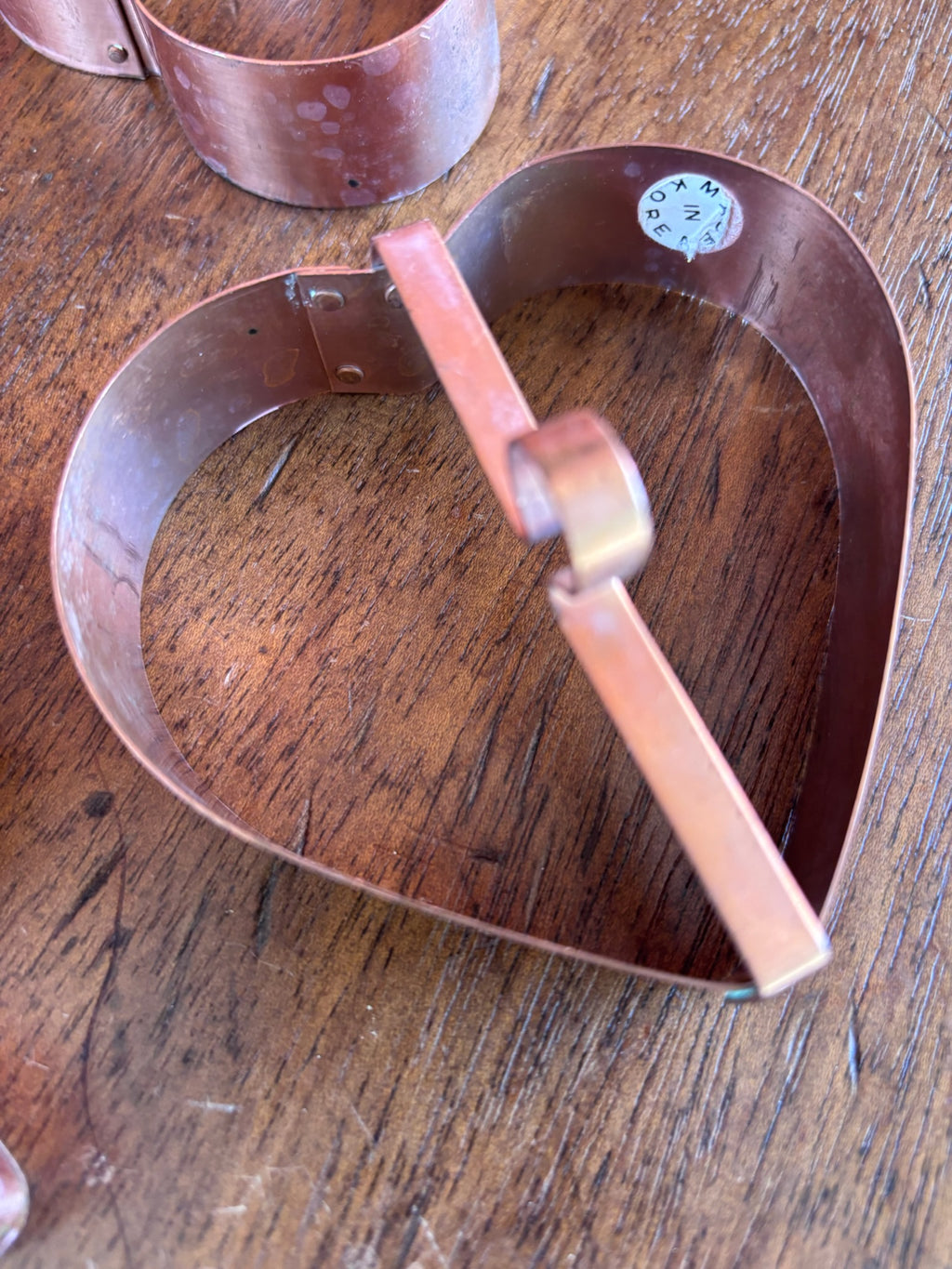 Vintage Solid Copper Cookie Cutters - Set of 4