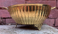 Vintage Solid Brass Centerpiece or Planter Bowl with Handles and Feet