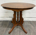 Antique Victorian Eastlake Quarter Sawn Tiger Oak Parlor Table