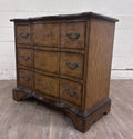 French Provincial Style Serpentine Front Three Drawer Bombe Chest