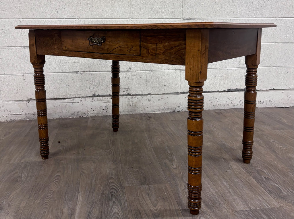 Antique Late 19th Century Oak Writing Table Work Table