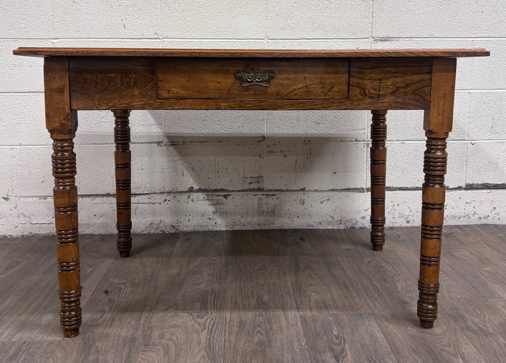 Antique Late 19th Century Oak Writing Table Work Table