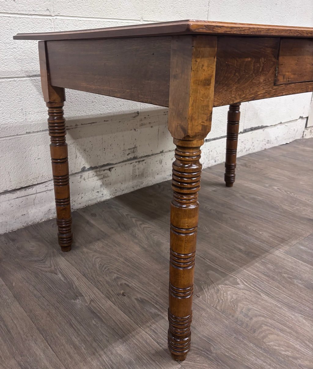 Antique Late 19th Century Oak Writing Table Work Table