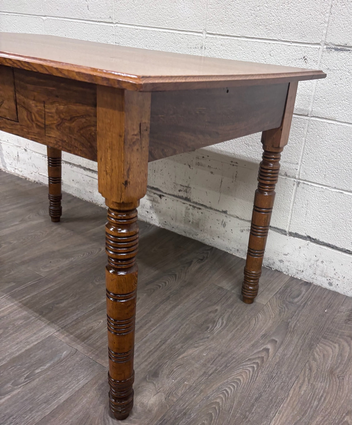 Antique Late 19th Century Oak Writing Table Work Table