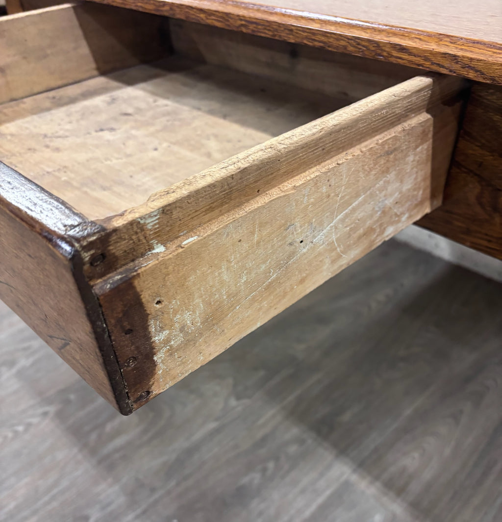 Antique Late 19th Century Oak Writing Table Work Table