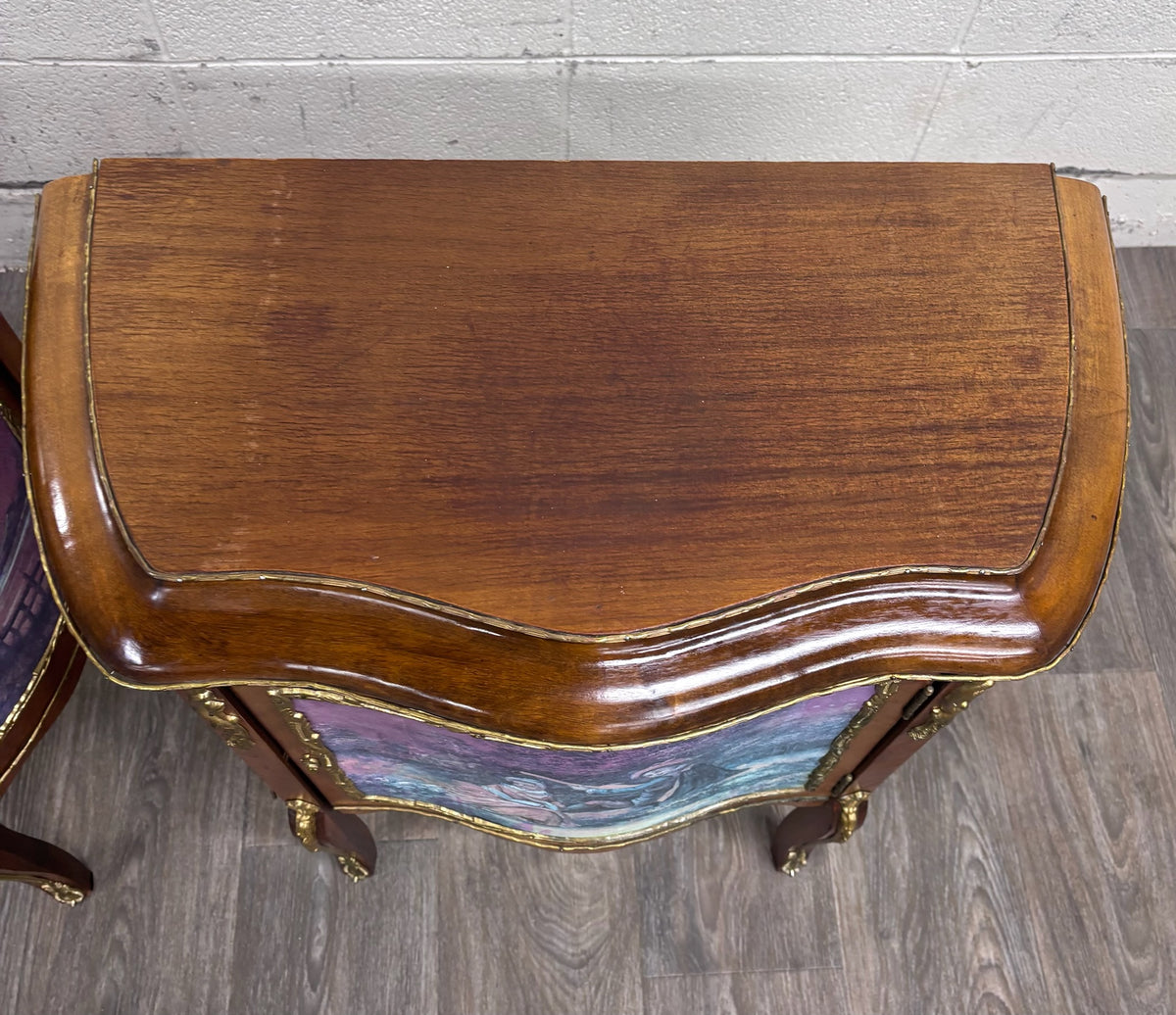 Vintage French Louis XV Style Nightstands Bedside Cabinets - Pair