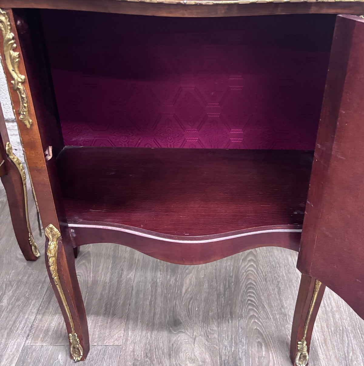 Vintage French Louis XV Style Nightstands Bedside Cabinets - Pair