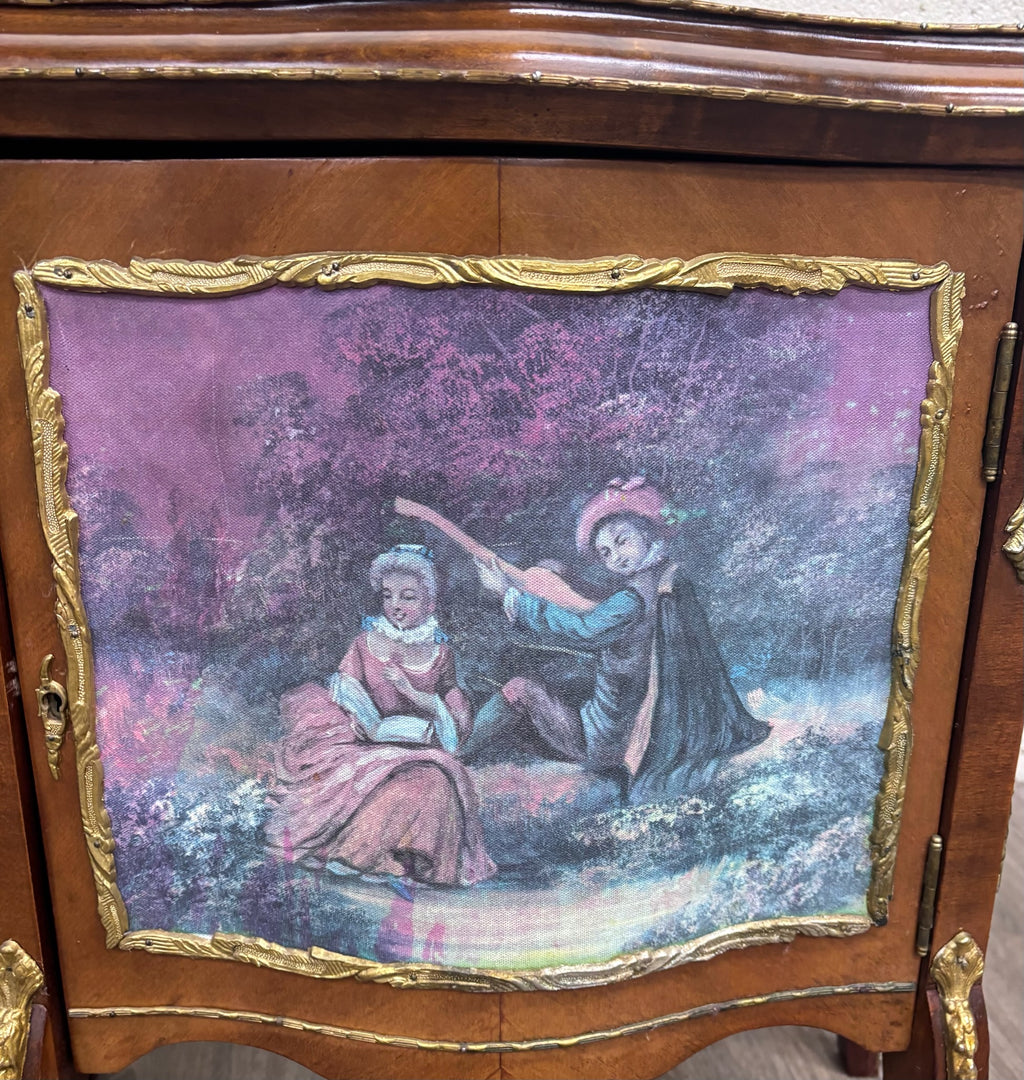 Vintage French Louis XV Style Nightstands Bedside Cabinets - Pair