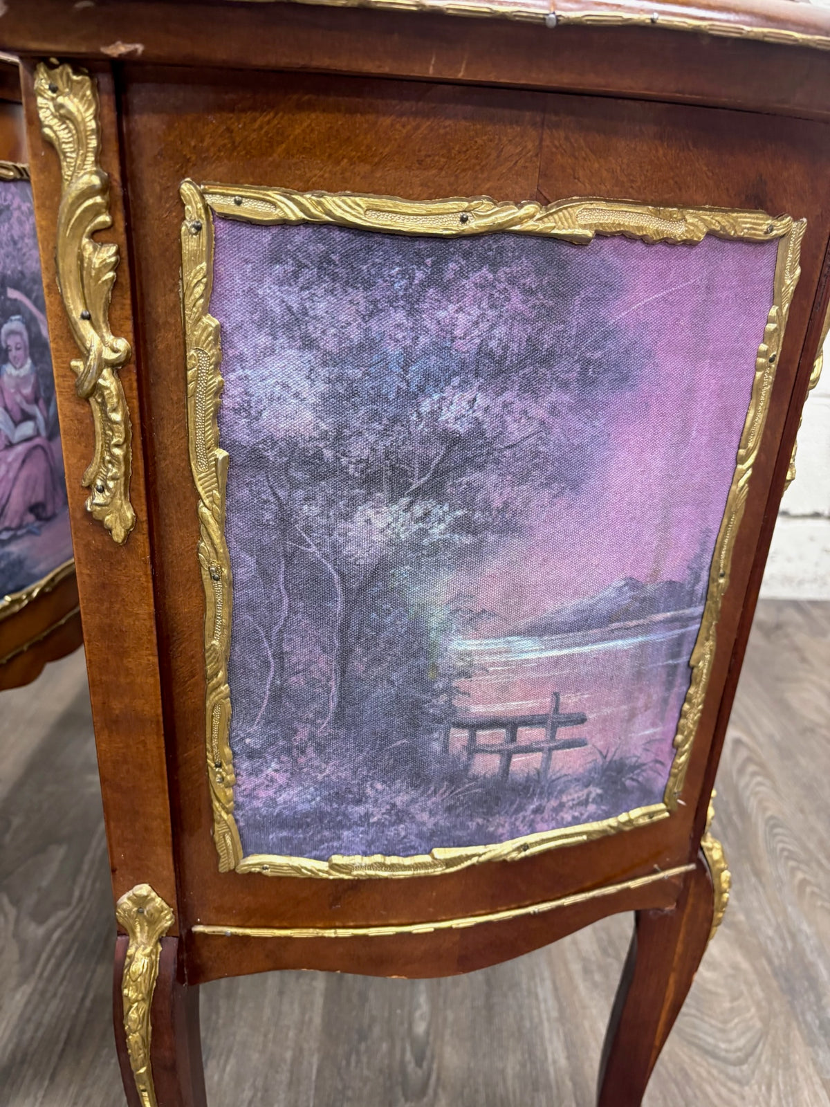 Vintage French Louis XV Style Nightstands Bedside Cabinets - Pair