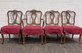 Vintage French Provincial French Louis XV Style Upholstered Dining Chairs