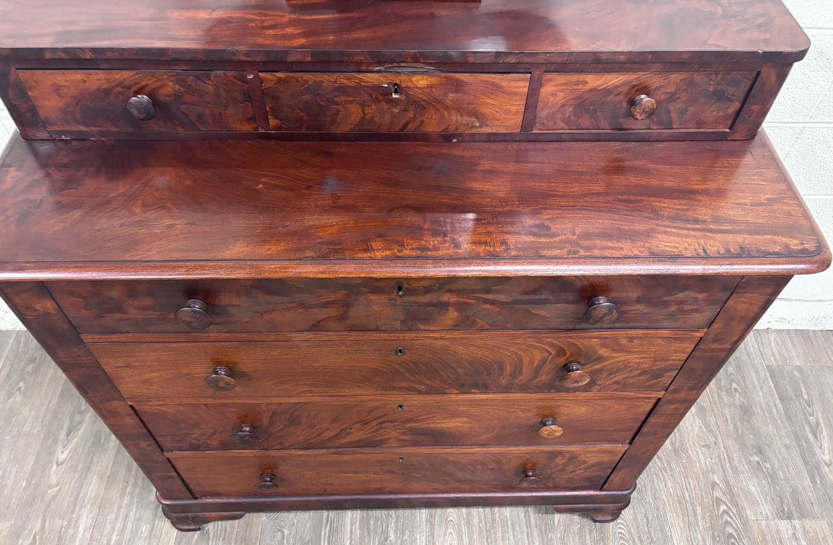 Antique Mid 1800s American Empire Chest of Drawers