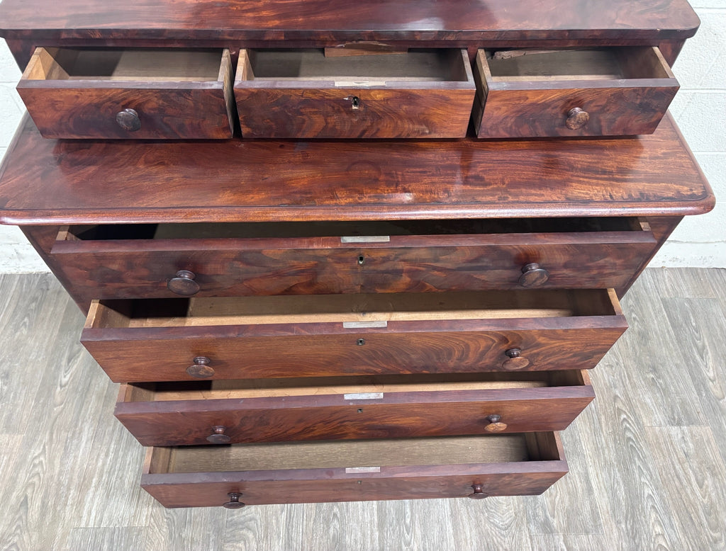 Antique Mid 1800s American Empire Chest of Drawers