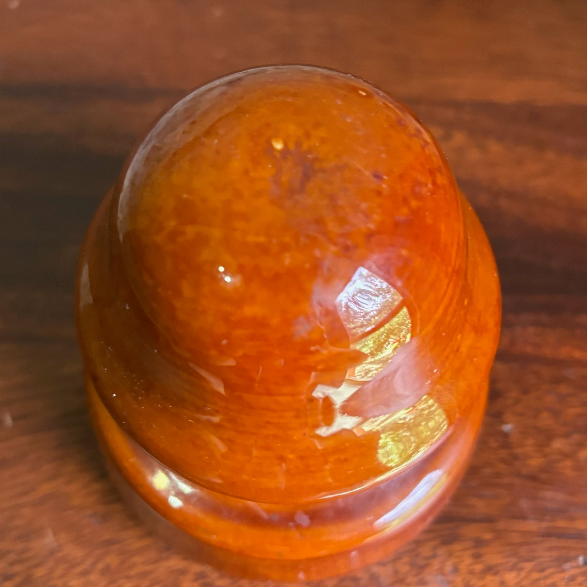 Vintage 1930 LAPP Caramel Brown Glazed Porcelain Insulator